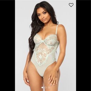Fashion Nova Bodysuit - Sage